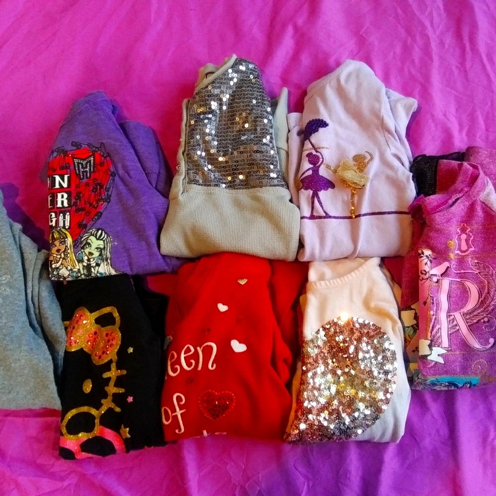 Bundle of 8 girls shirts - size 7/8